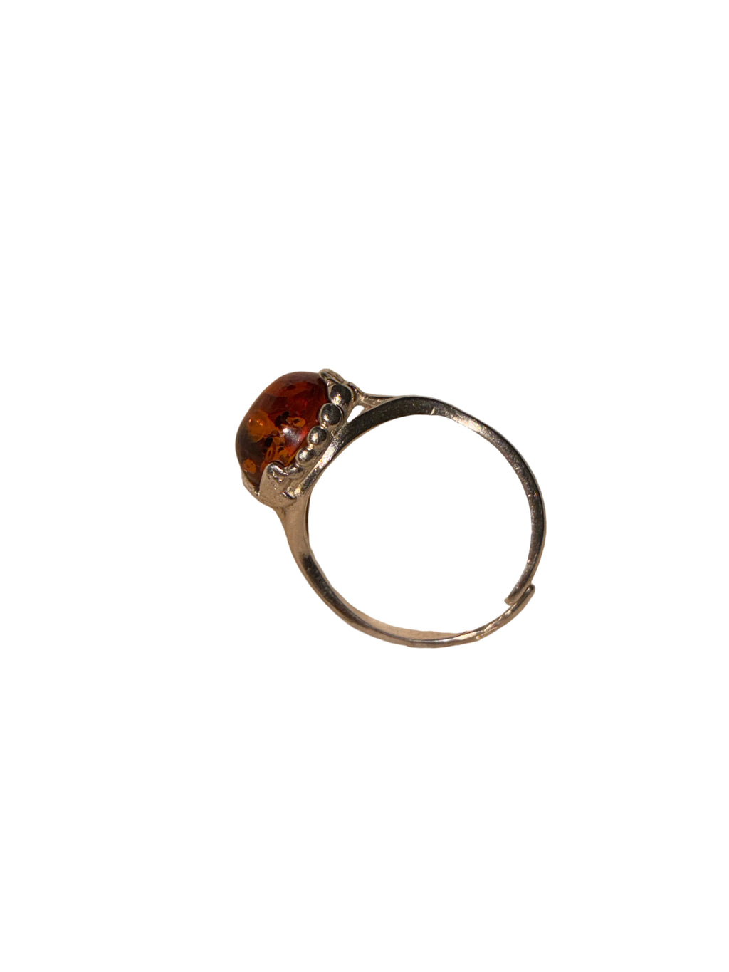 925 adjustable amber ring